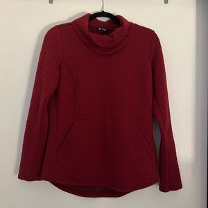 Stoic Cowl Neck Sweater in Maroon